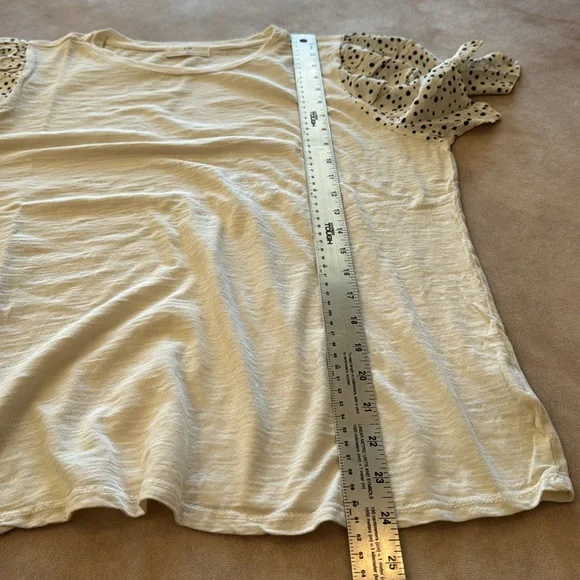 Anthropologie T.La Woven Flutter Sleeve Tee • size xl • NWOT - Picture 8 of 10